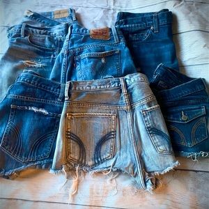 Premium Denim Shorts Bundle. Levi’s, Hollister, Jbrand and Abercrombie